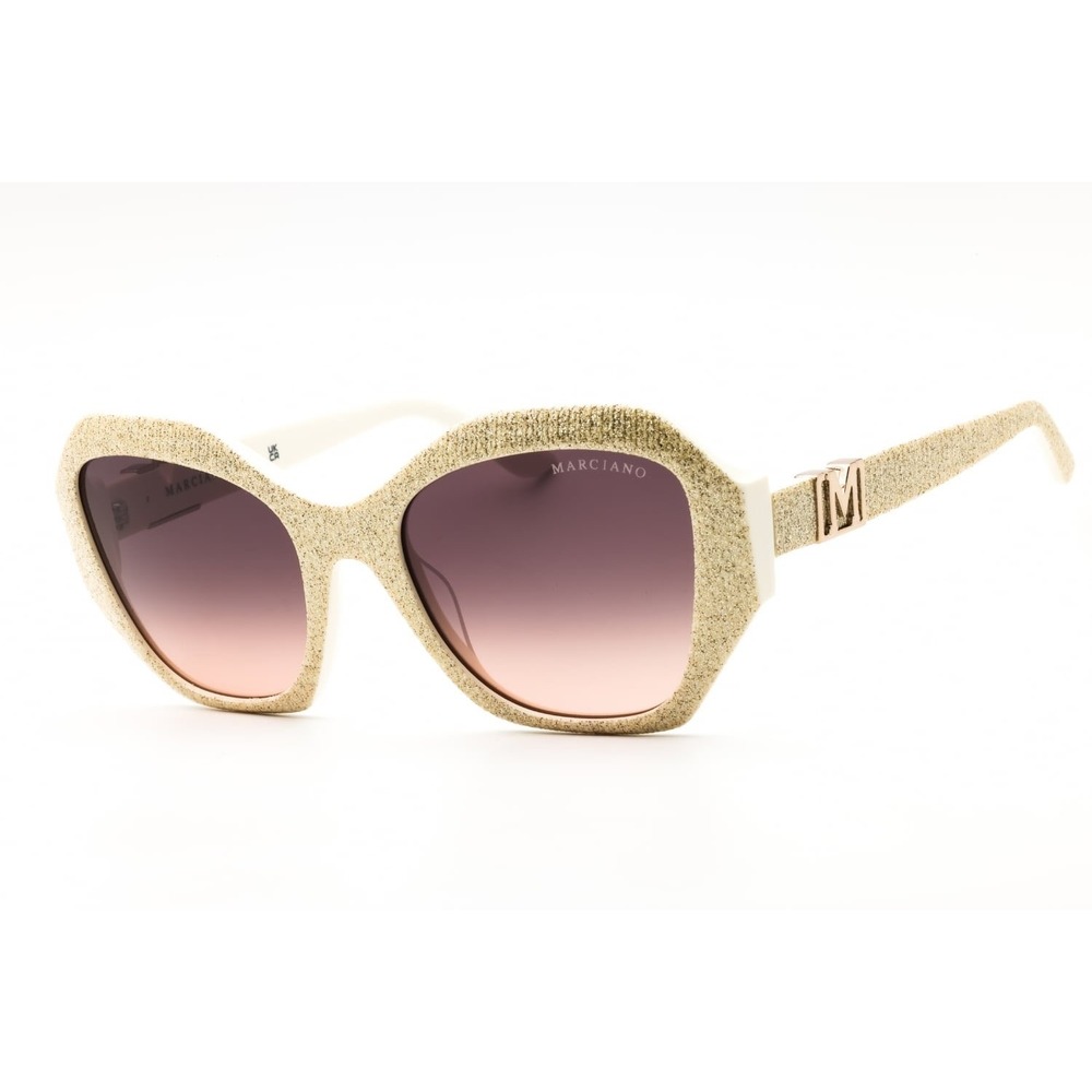 Marciano Guess Gold Glitter Butterfly Sunglasses GM00007 25F Cream  Gradient New
